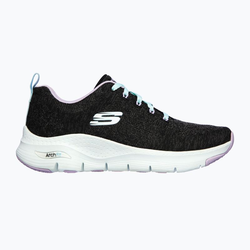 Buty damskie SKECHERS Arch Fit Comfy Wave black/lavender 8