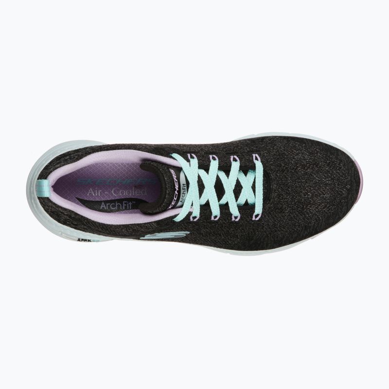 Buty damskie SKECHERS Arch Fit Comfy Wave black/lavender 11