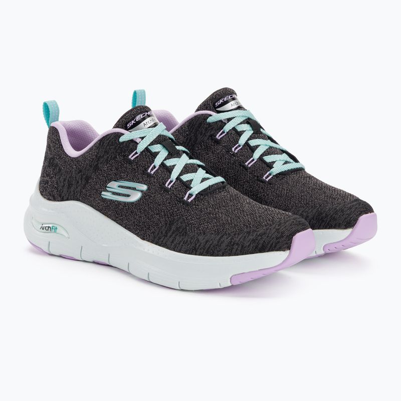Buty damskie SKECHERS Arch Fit Comfy Wave black/lavender 4