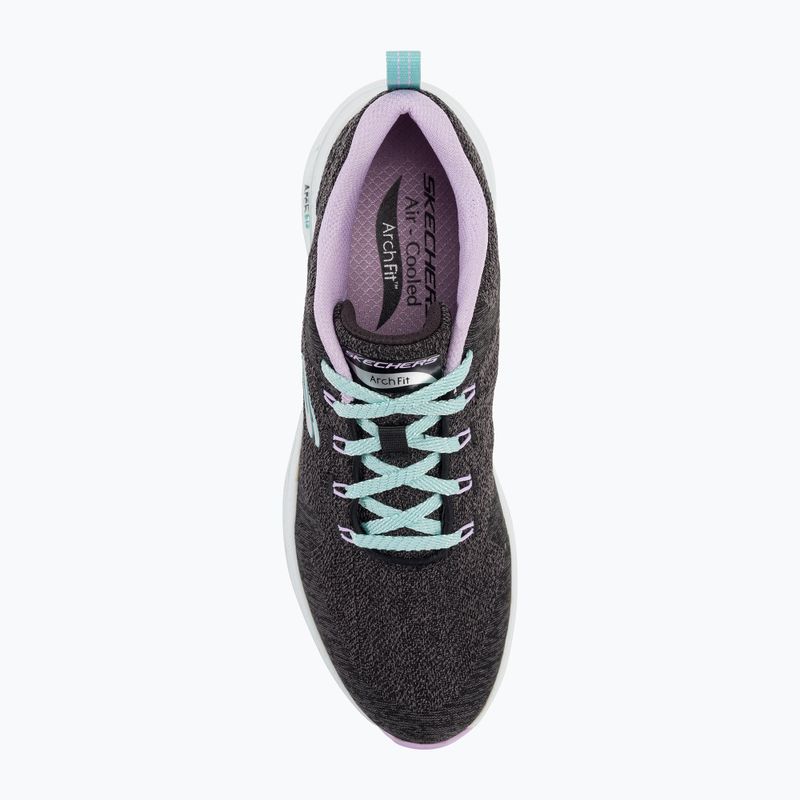 Buty damskie SKECHERS Arch Fit Comfy Wave black/lavender 6