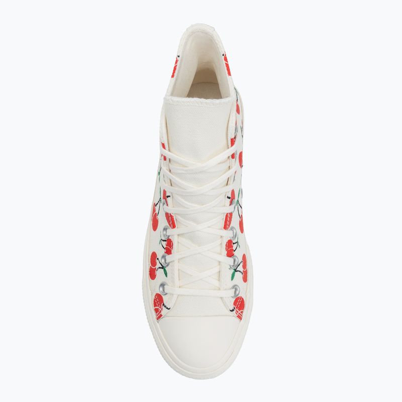 Trampki damskie Converse Chuck Taylor All Star Lift Platform Cherries Hi A08096C egret/red/green 5