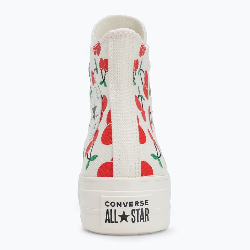 Trampki damskie Converse Chuck Taylor All Star Lift Platform Cherries Hi A08096C egret/red/green 6