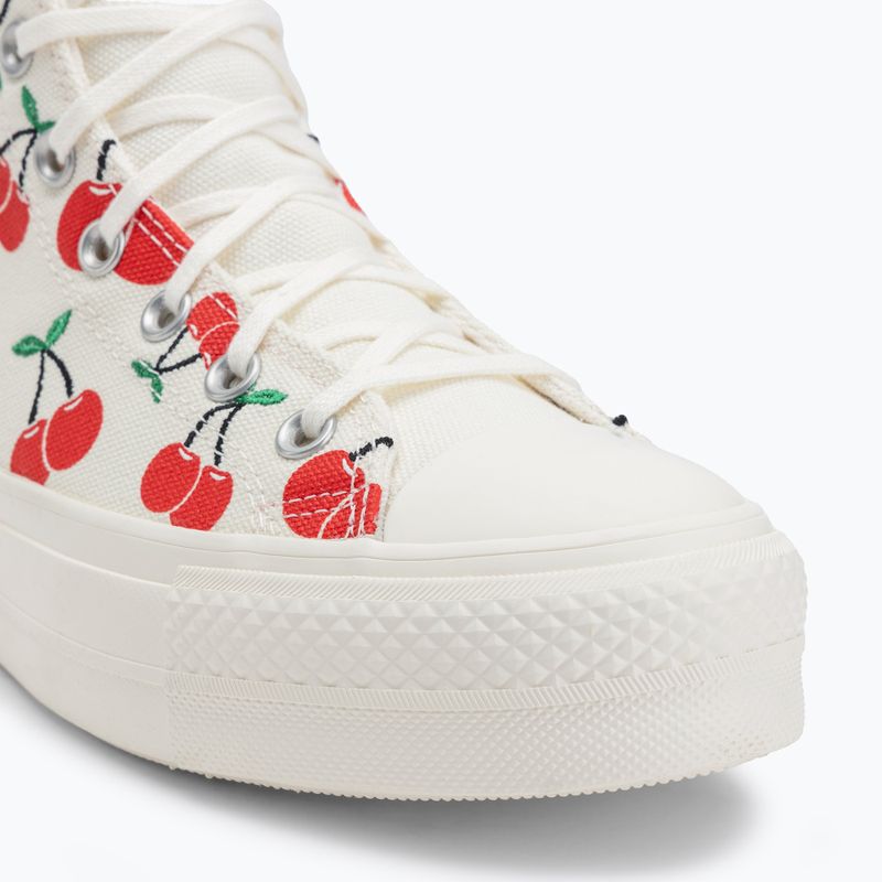 Trampki damskie Converse Chuck Taylor All Star Lift Platform Cherries Hi A08096C egret/red/green 7
