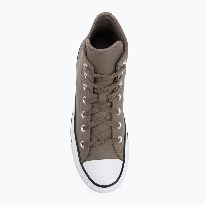 Trampki Converse Chuck Taylor All Star Faux Leather Hi classic taupe/dark matter 5