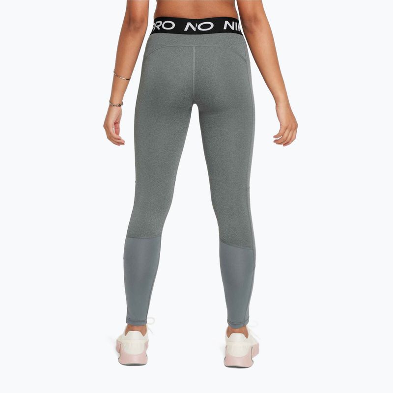 Legginsy dziecięce Nike Pro Dri-FIT carbon heather/white 3