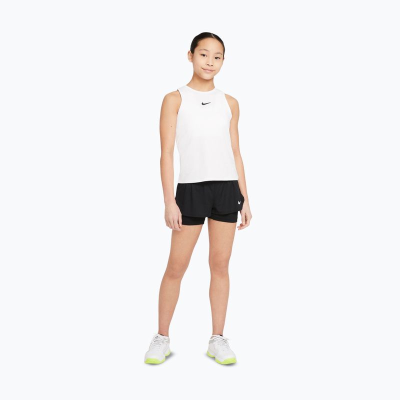Koszulka tenisowa dziecięca Nike Victory Dri-Fit Tank Jr white/white/black 3