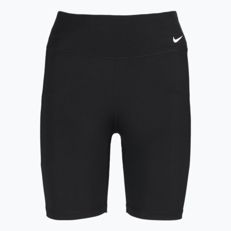 Spodenki damskie Nike One Dri-Fit Mid Rise black/white