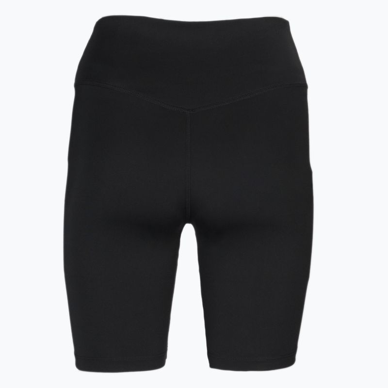 Spodenki damskie Nike One Dri-Fit Mid Rise black/white 2