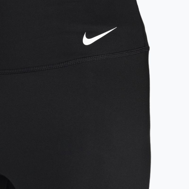 Spodenki damskie Nike One Dri-Fit Mid Rise black/white 3