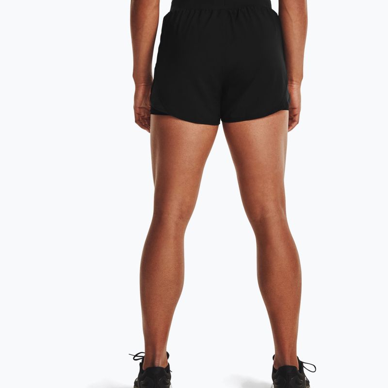 Spodenki do biegania damskie Under Armour Fly By 2.0 2N1 black/black/reflective 4