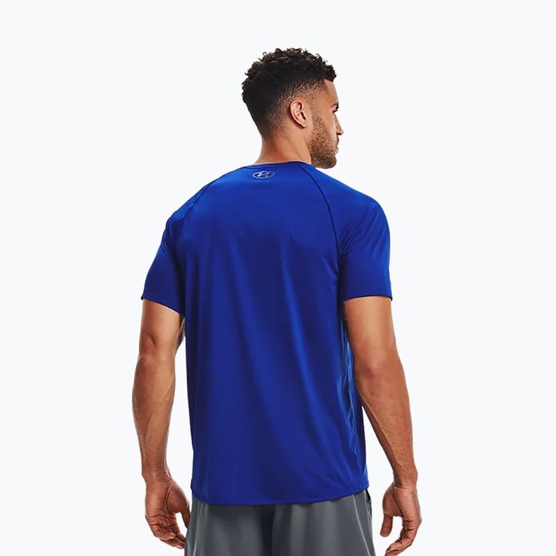 Koszulka treningowa męska Under Armour UA Tech 2.0 Tee Novelty royal/black 3