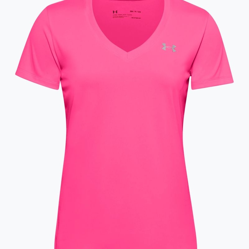 Koszulka treningowa damska Under Armour Tech SSV - Solid cerise/metallic silver