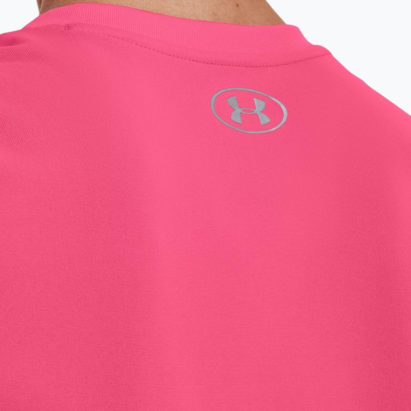 Koszulka treningowa damska Under Armour Tech SSV - Solid cerise/metallic silver 5