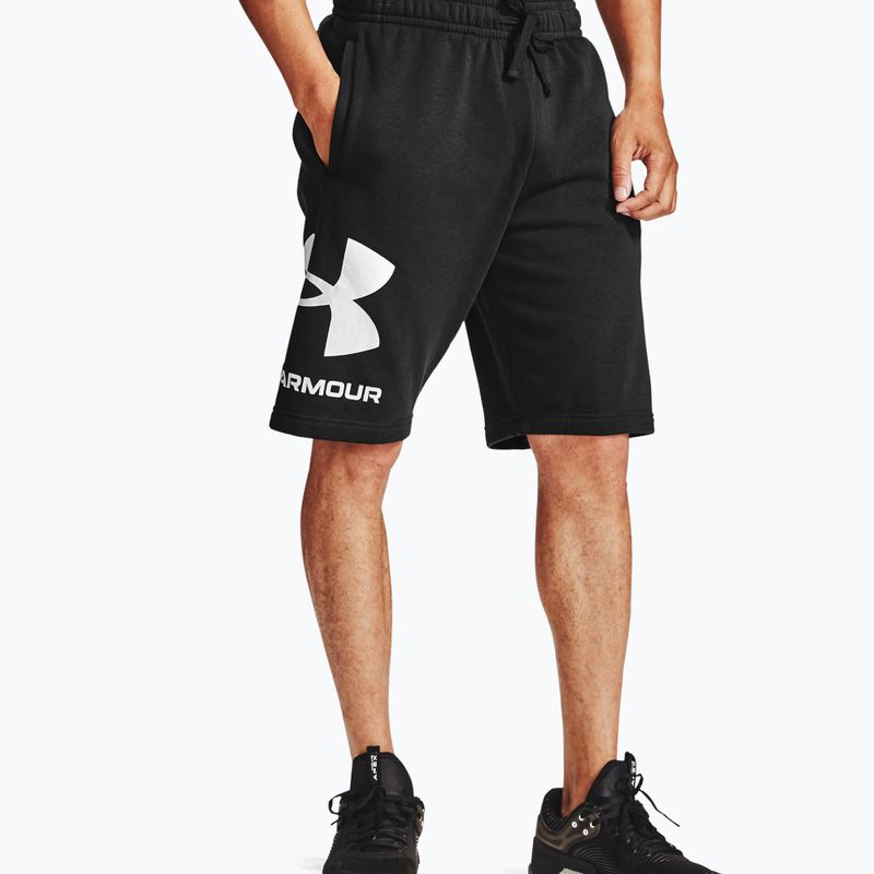 Spodenki treningowe męskie Under Armour Rival Fleece black/onyx white