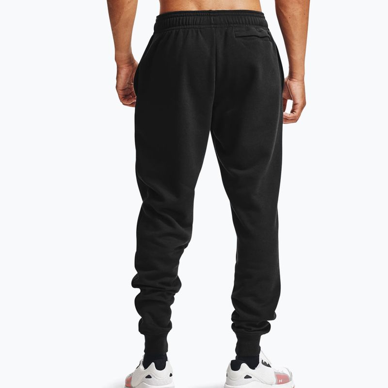 Spodnie męskie Under Armour Rival Fleece Joggers black/onyx white 2
