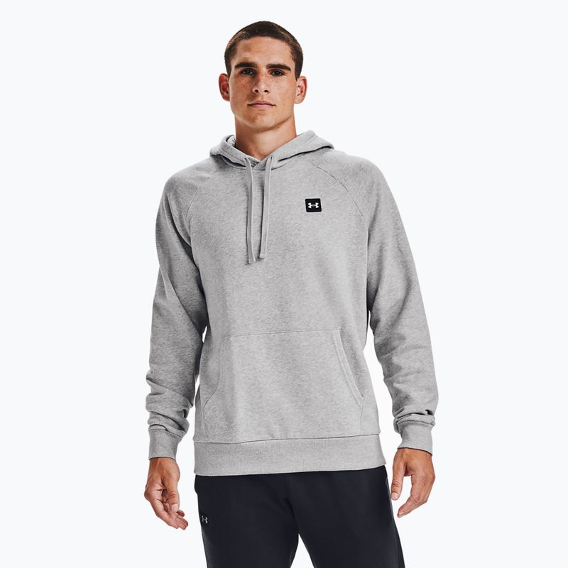 Bluza męska Under Armour Rival Hoodie mod gray light heather/black 2