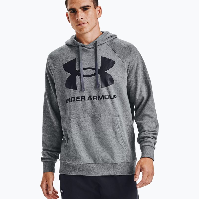 Bluza męska Under Armour Rival Fleece Big Logo HD pitch gray light heather/black