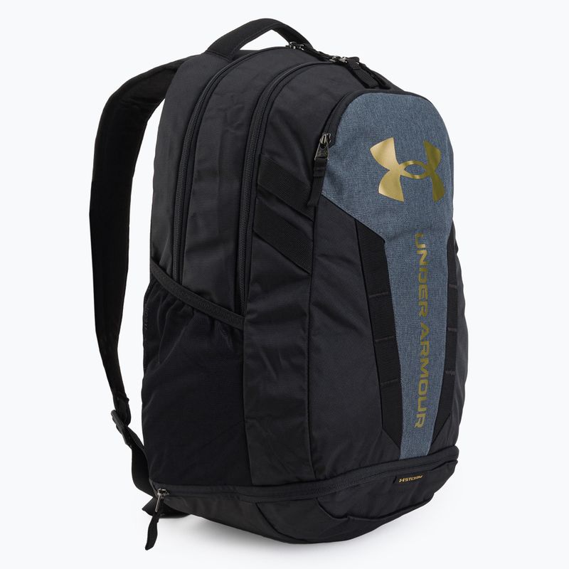 Plecak miejski Under Armour Hustle 5.0 29 l black/black medium heather/metalic gold luster