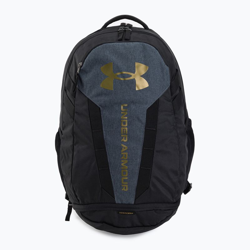Plecak miejski Under Armour Hustle 5.0 29 l black/black medium heather/metalic gold luster 2