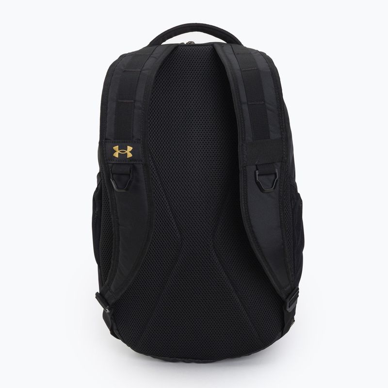 Plecak miejski Under Armour Hustle 5.0 29 l black/black medium heather/metalic gold luster 3