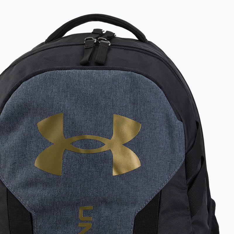 Plecak miejski Under Armour Hustle 5.0 29 l black/black medium heather/metalic gold luster 4