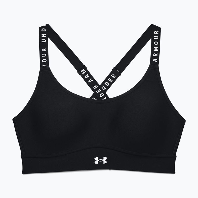 Biustonosz treningowy Under Armour Infinity Covered Mid black/black/white 3