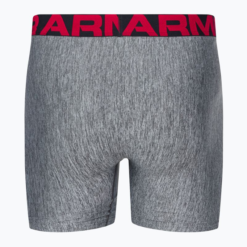 Bokserki męskie Under Armour UA Tech 6 In 2 pary mod gray light heather/jet gray light heather 5