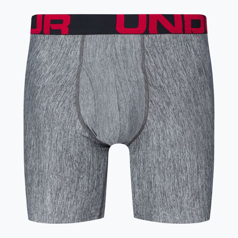 Bokserki męskie Under Armour UA Tech 6 In 2 pary mod gray light heather/jet gray light heather 4