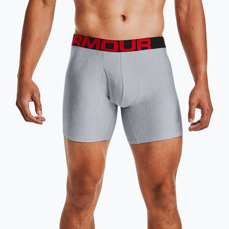 Bokserki męskie Under Armour UA Tech 6 In 2 pary mod gray light heather/jet gray light heather 7