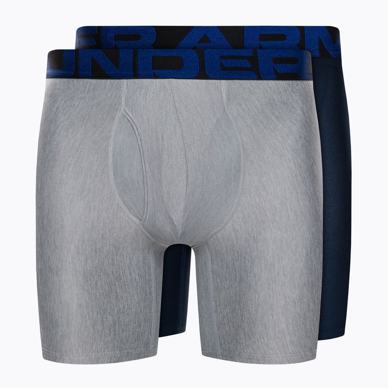 Bokserki męskie Under Armour UA Tech 6 In 2 pary academy/mod gray light heather