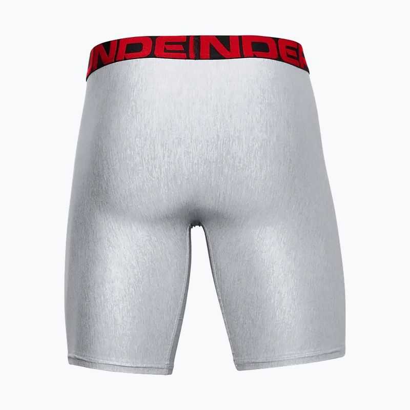 Bokserki męskie Under Armour UA Tech 9 In 2 pary mod gray light heather/jet gray light heather 9