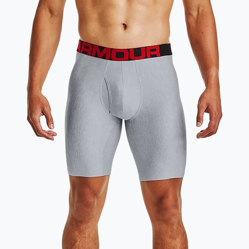 Bokserki męskie Under Armour UA Tech 9 In 2 pary mod gray light heather/jet gray light heather 11