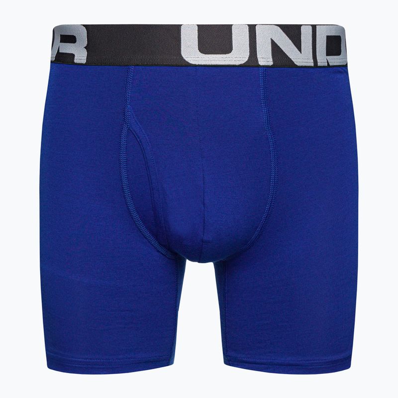 Bokserki męskie Under Armour Charged Cotton 6 In 3 pary royal/academy/mod gray medium heather 5