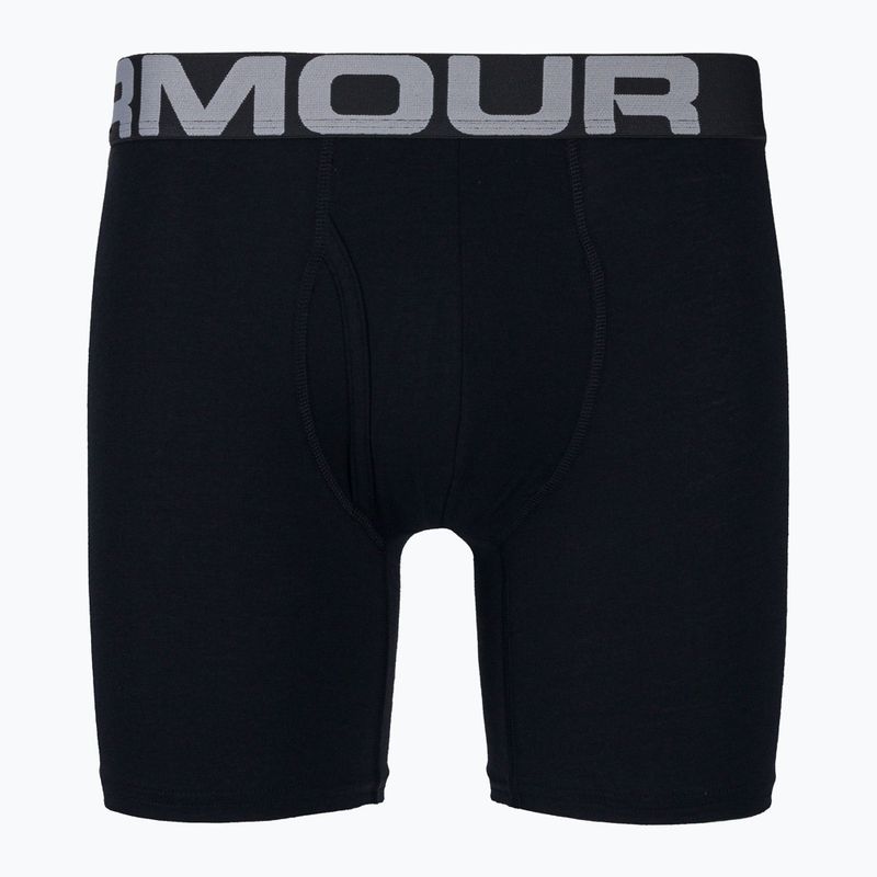 Bokserki męskie Under Armour Charged Cotton 6 In 3 szt. black/black/black 2