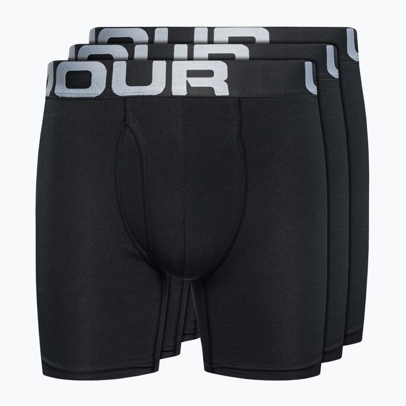 Bokserki męskie Under Armour Charged Cotton 6 In 3 pary black/black/black