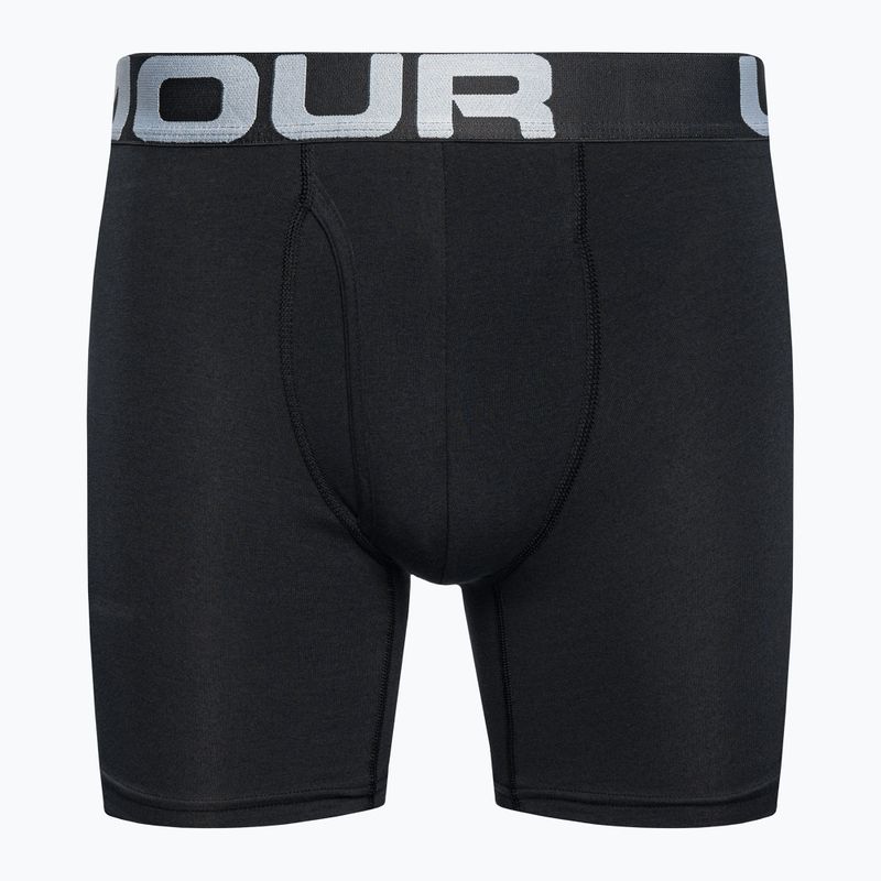 Bokserki męskie Under Armour Charged Cotton 6 In 3 pary black/black/black 2