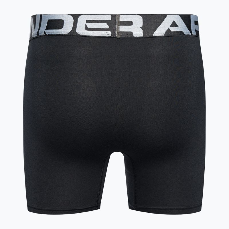 Bokserki męskie Under Armour Charged Cotton 6 In 3 pary black/black/black 3