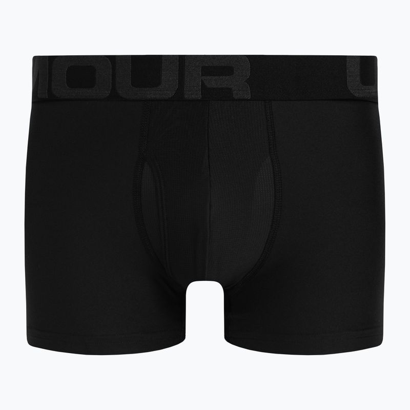 Bokserki męskie Under Armour Tech 3 In 2 pary black/black 2