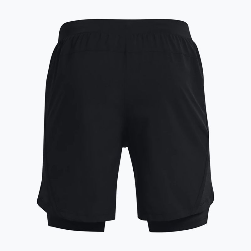 Spodenki do biegania męskie Under Armour Launch Sw 7'' 2N1 black/black/reflective 2