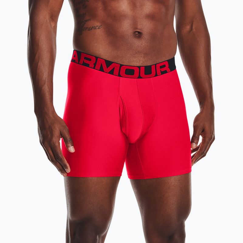 Bokserki męskie Under Armour UA Tech 6 In 2 szt. red/black 8