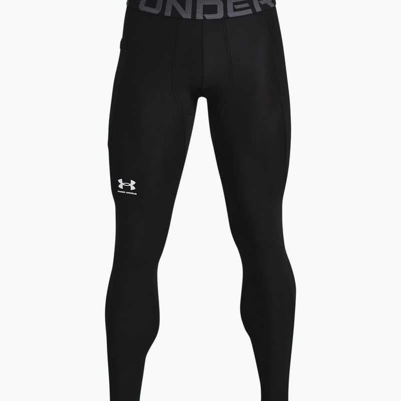 Legginsy treningowe męskie Under Armour HeatGear black/white 5