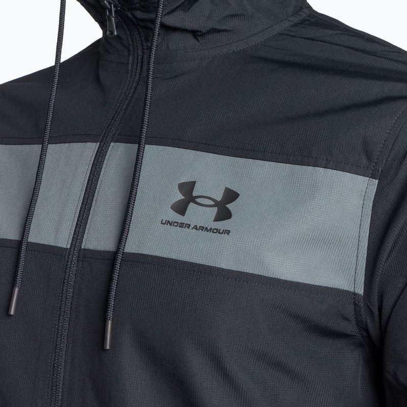 Kurtka przeciwwiatrowa męska Under Armour Sportstyle Windbreaker black/pitch gray/black 3