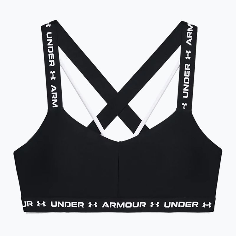 Biustonosz treningowy Under Armour Crossback Low black/white/white 3