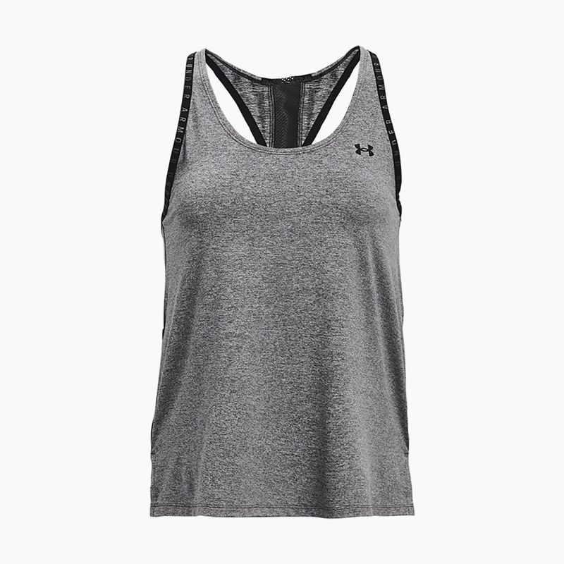 Koszulka treningowa damska Under Armour UA Knockout Mesh Back Tank jet gray light heather/black/black 5