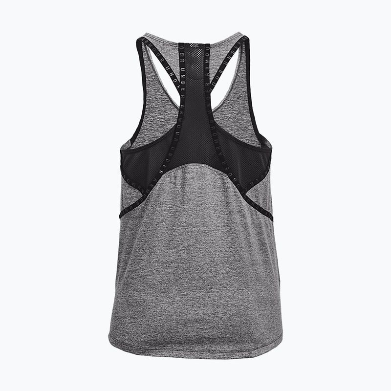 Koszulka treningowa damska Under Armour UA Knockout Mesh Back Tank jet gray light heather/black/black 6