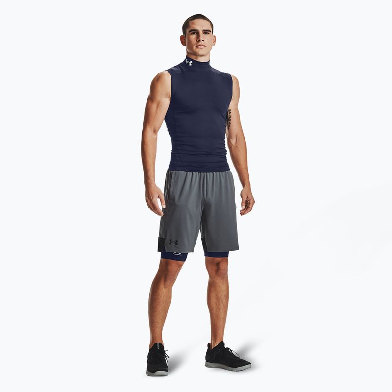 Spodenki męskie Under Armour HG Armour Long Shorts midnight navy/white 2