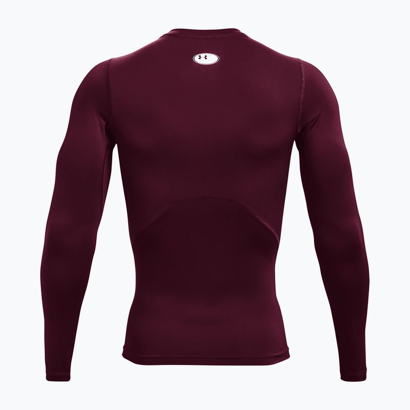 Longsleeve treningowy męski Under Armour HG Armour Comp maroon/white 5