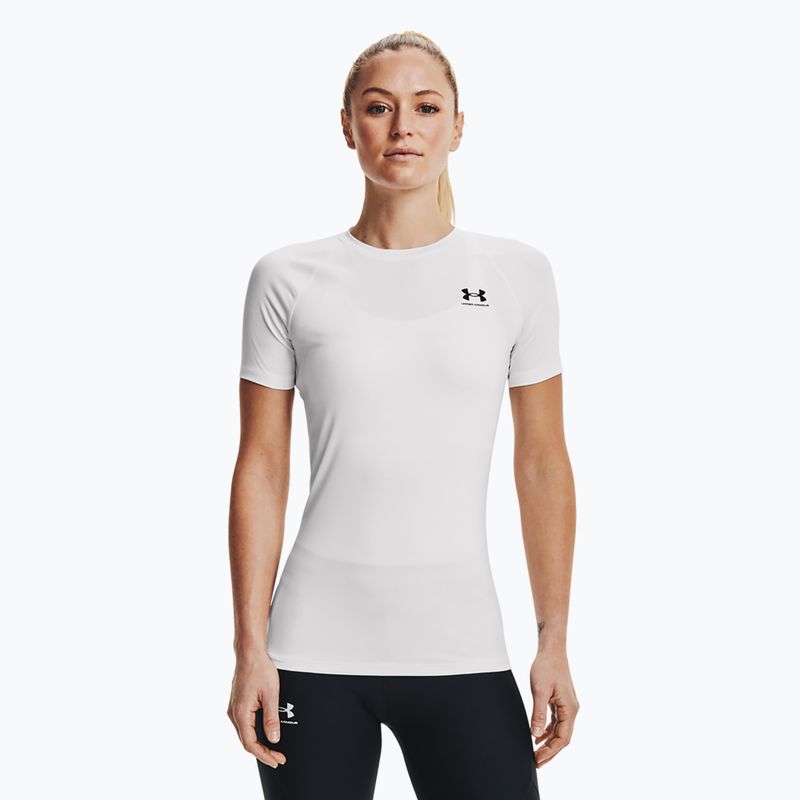 Koszulka treningowa damska Under Armour HeatGear Compression white/black