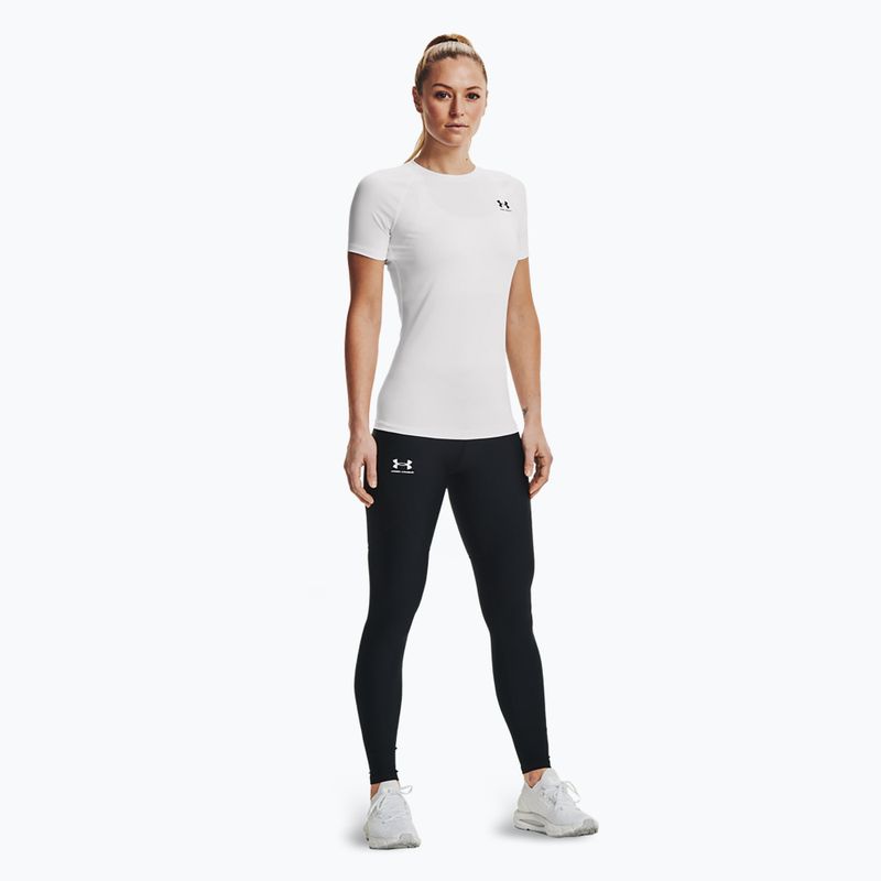 Koszulka treningowa damska Under Armour HeatGear Compression white/black 2