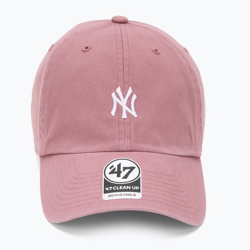 Czapka z daszkiem 47 Brand MLB New York Yankees Base Runner CLEAN UP mauve 2